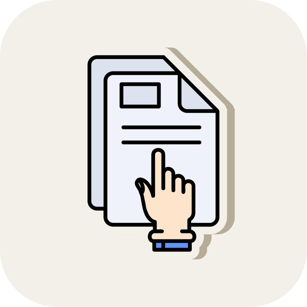 Click Line Filled White Shadow Icon vector
