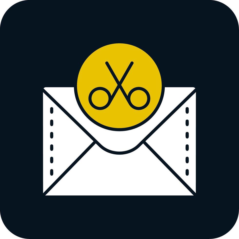Scissor Glyph Two Color Icon vector