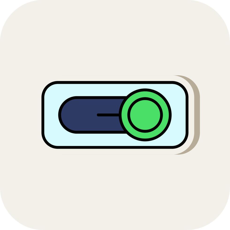 Switch Line Filled White Shadow Icon vector