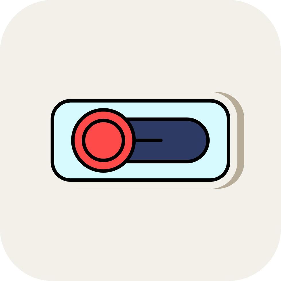 Switch Line Filled White Shadow Icon vector