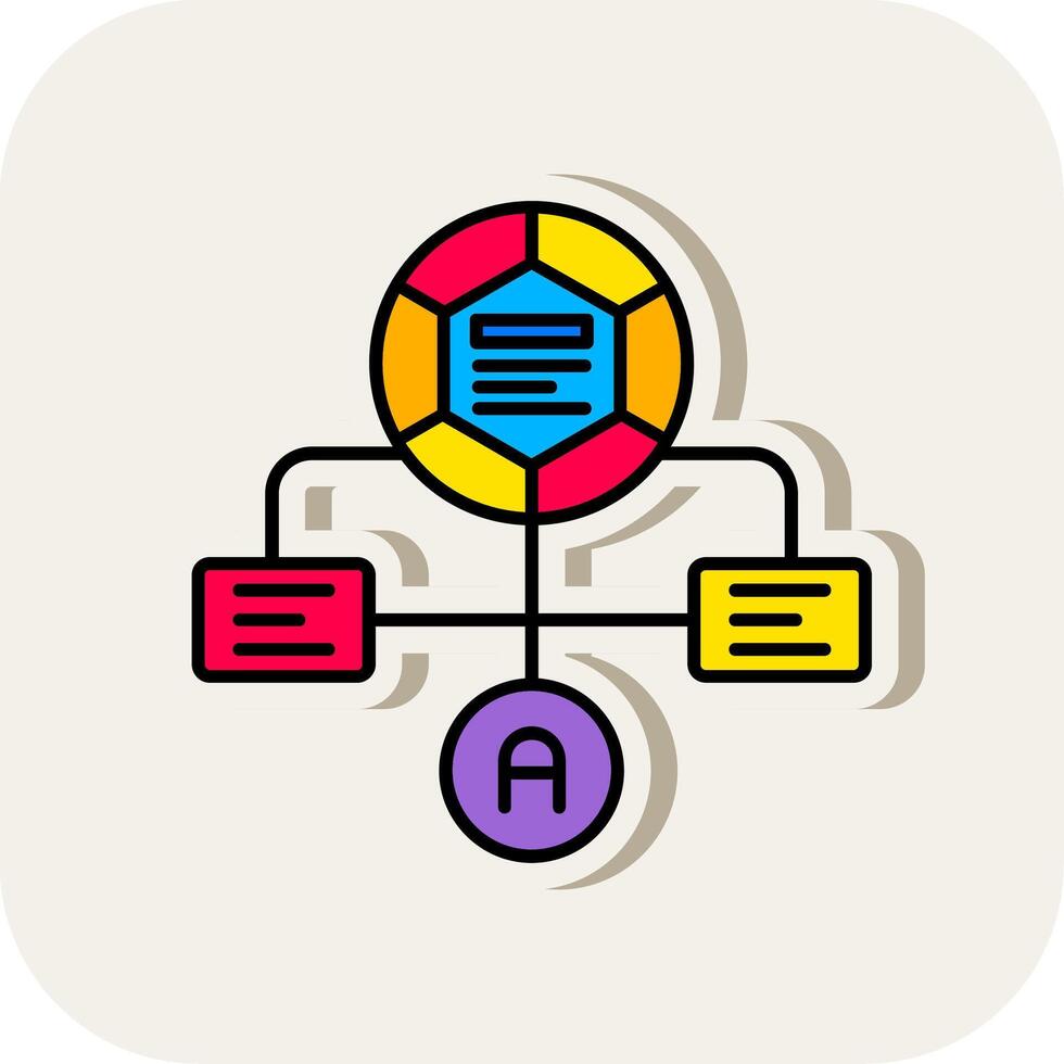 Workflow Line Filled White Shadow Icon vector