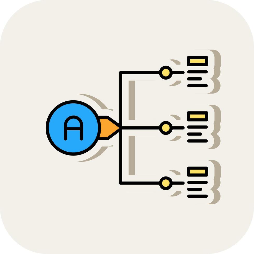 Relation Line Filled White Shadow Icon vector