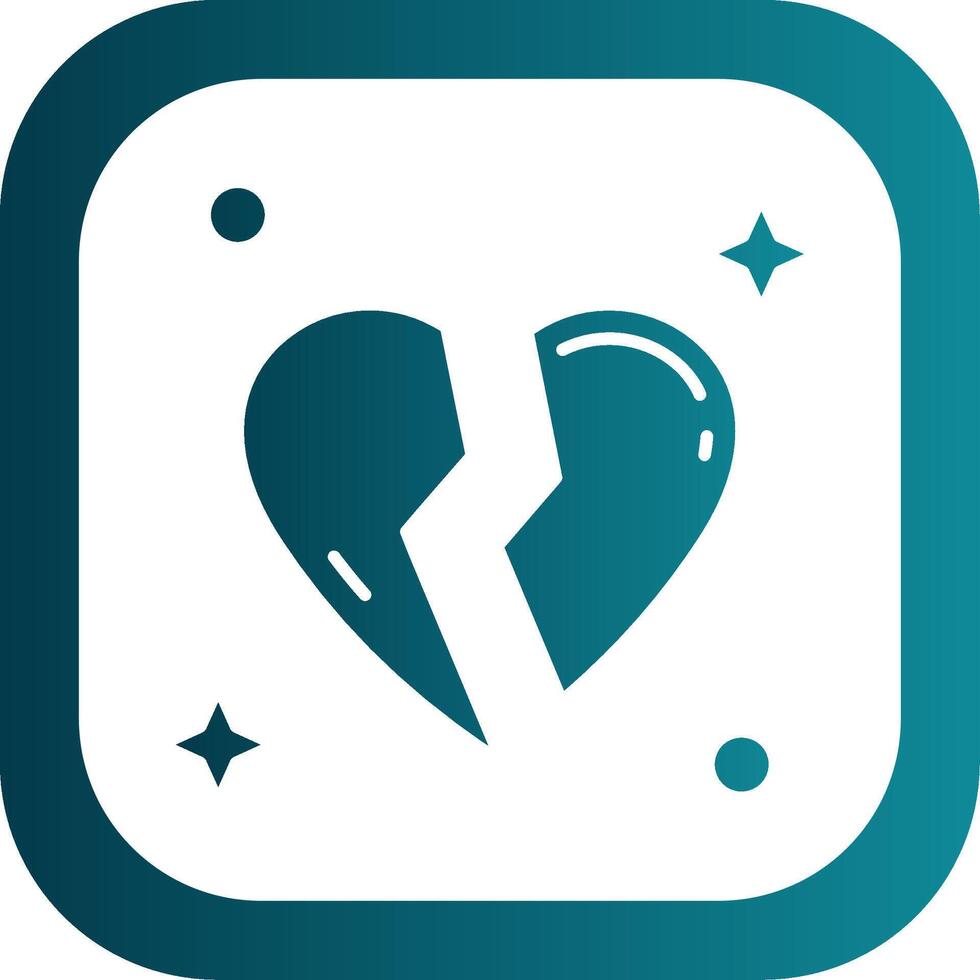 Break Glyph Gradient Round Corner Icon vector
