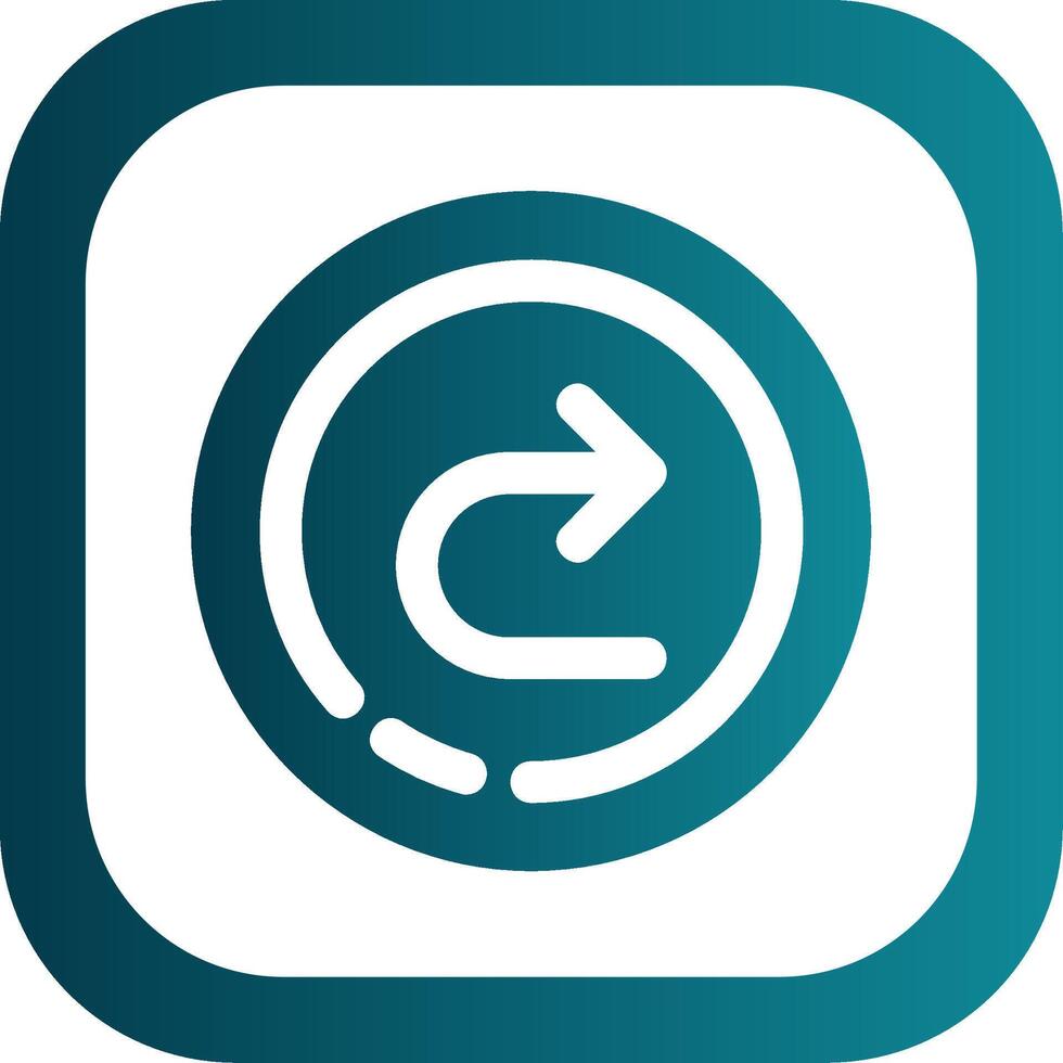 Forward Glyph Gradient Round Corner Icon vector