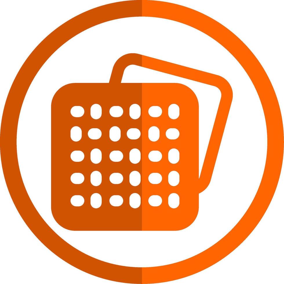 Pattern Glyph Orange Circle Icon vector