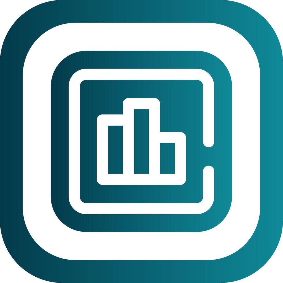 Statistics Glyph Gradient Round Corner Icon vector