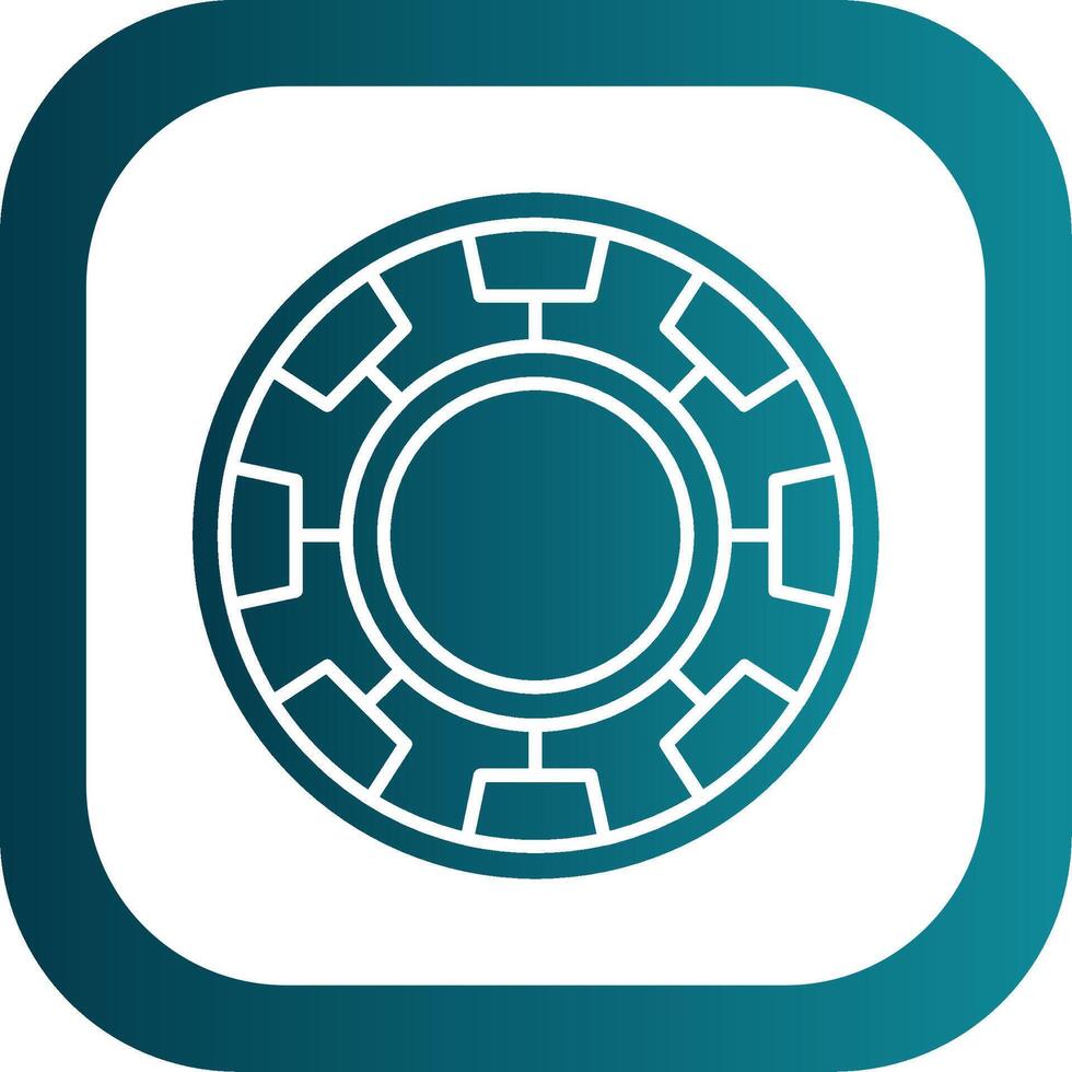 Chip Glyph Gradient Round Corner Icon vector