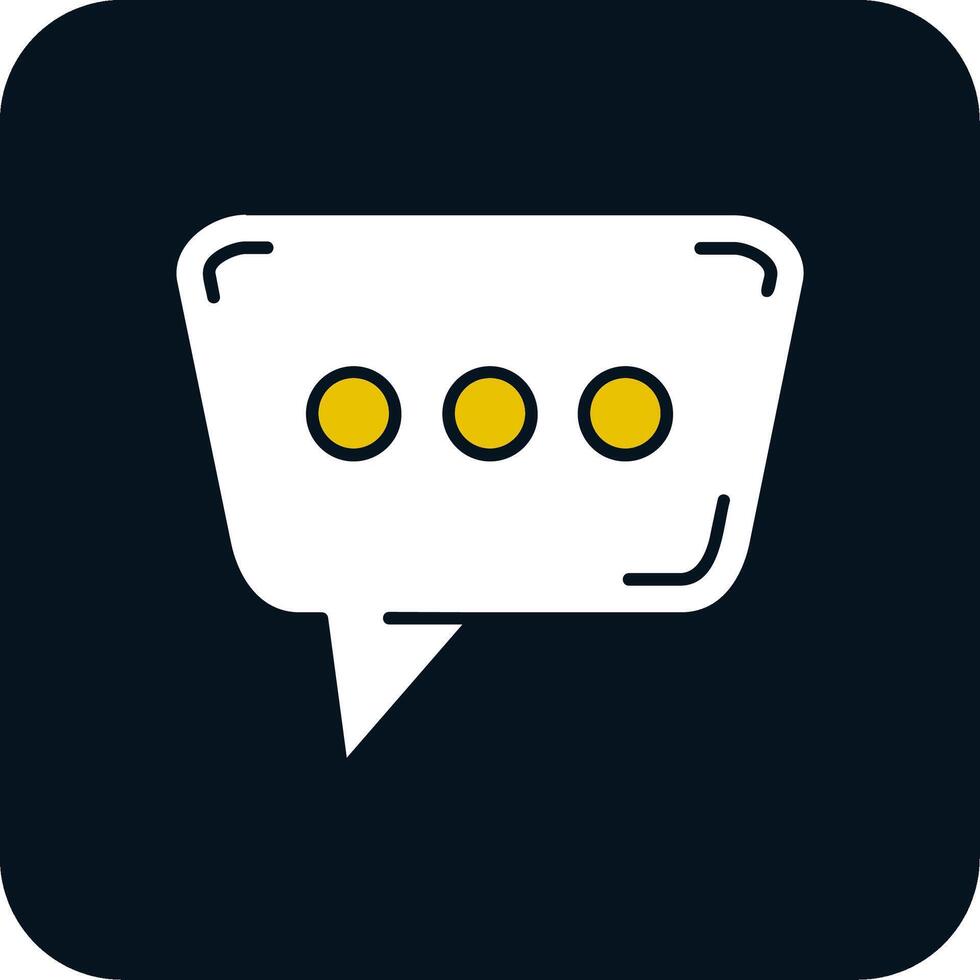 Message Glyph Two Color Icon vector