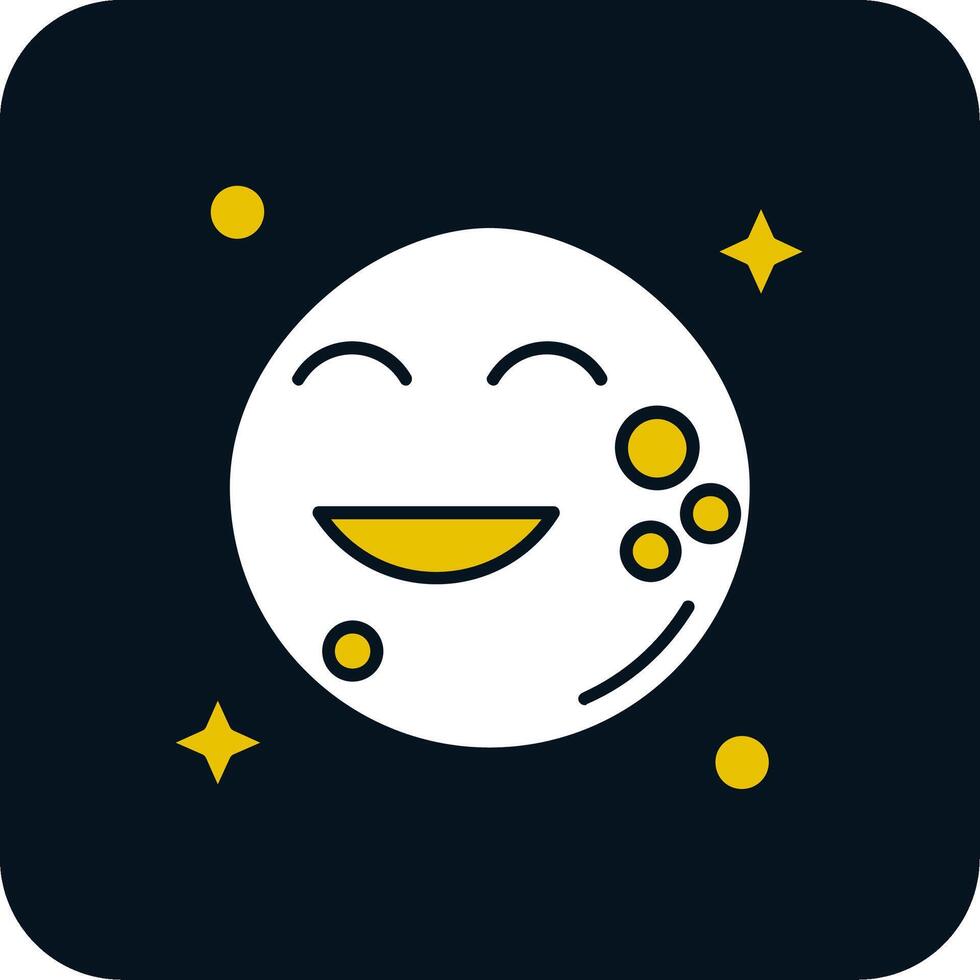 Moon Glyph Two Color Icon vector