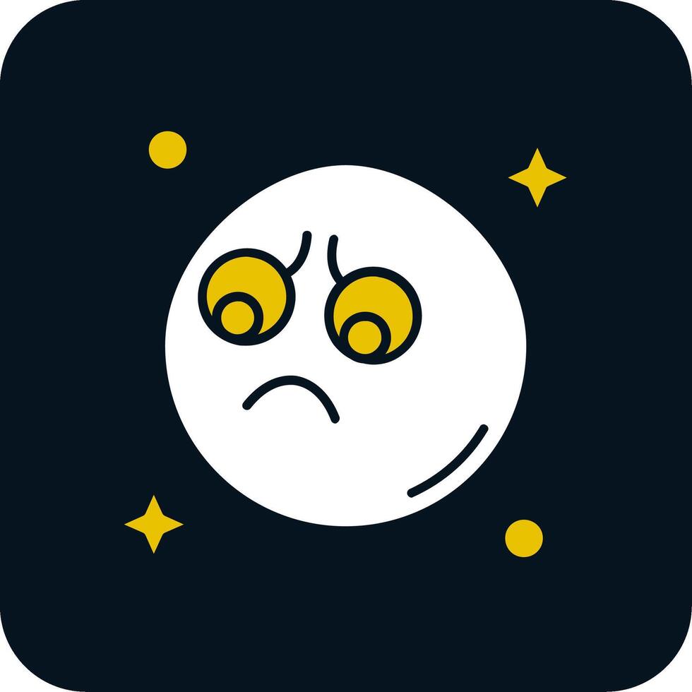 Sad Glyph Two Color Icon vector