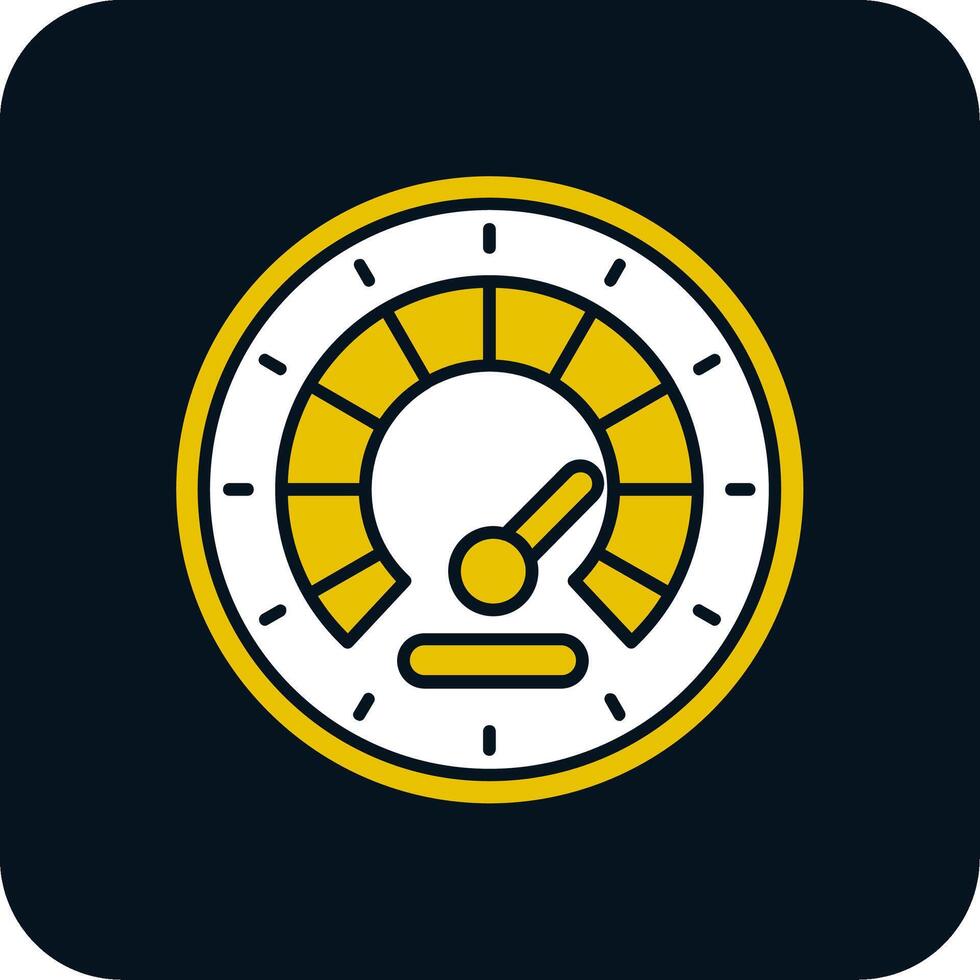 Speedometer Glyph Two Color Icon vector