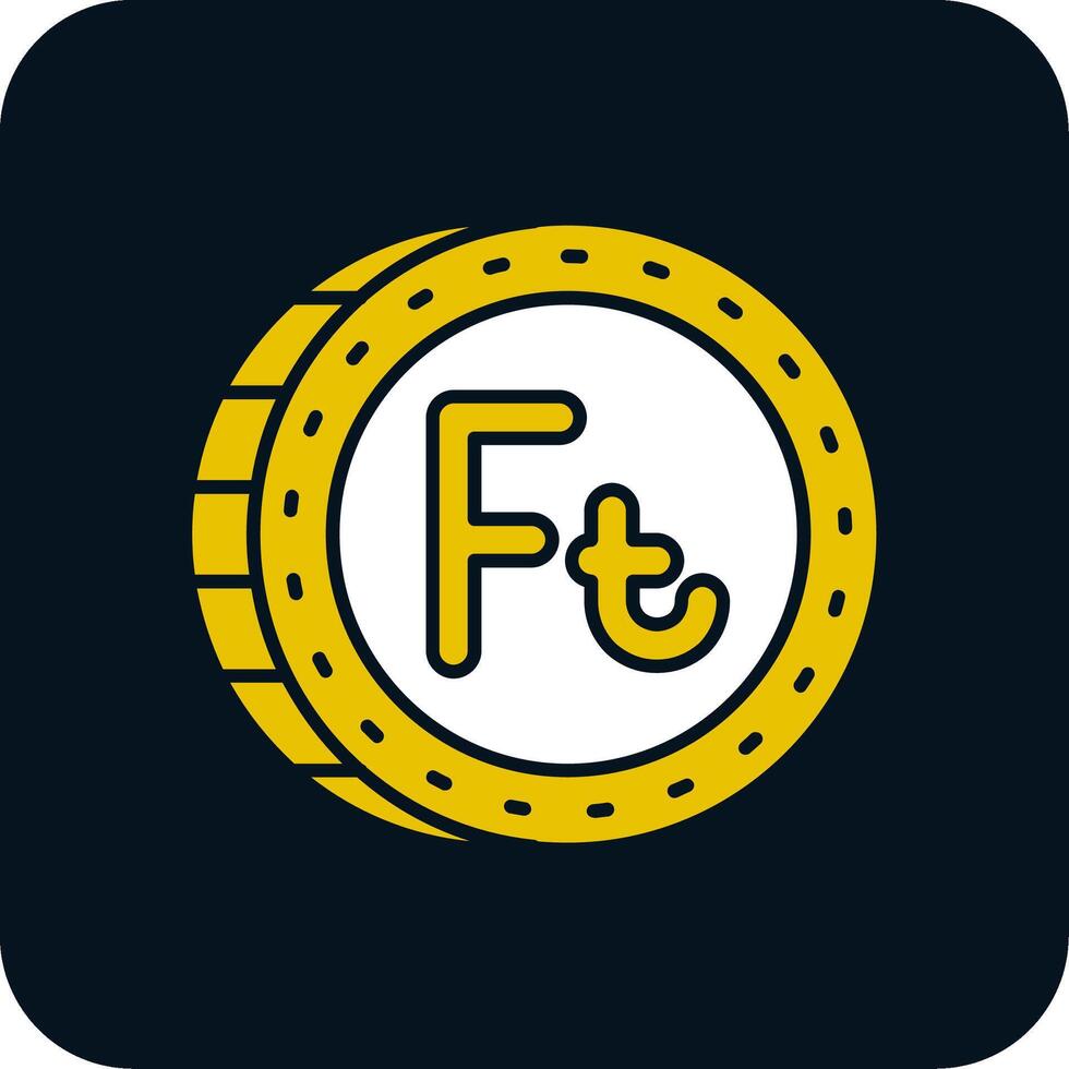 Forint Glyph Two Color Icon vector