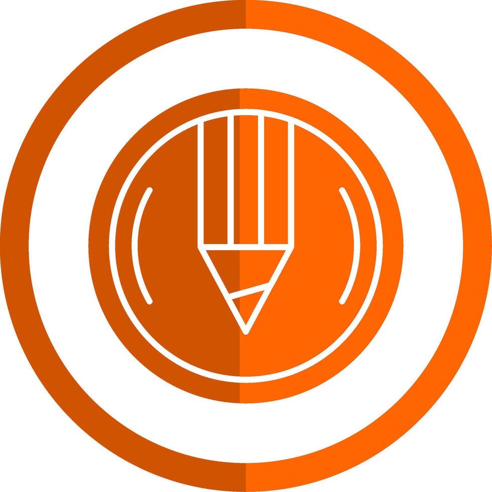 Compose Glyph Orange Circle Icon vector