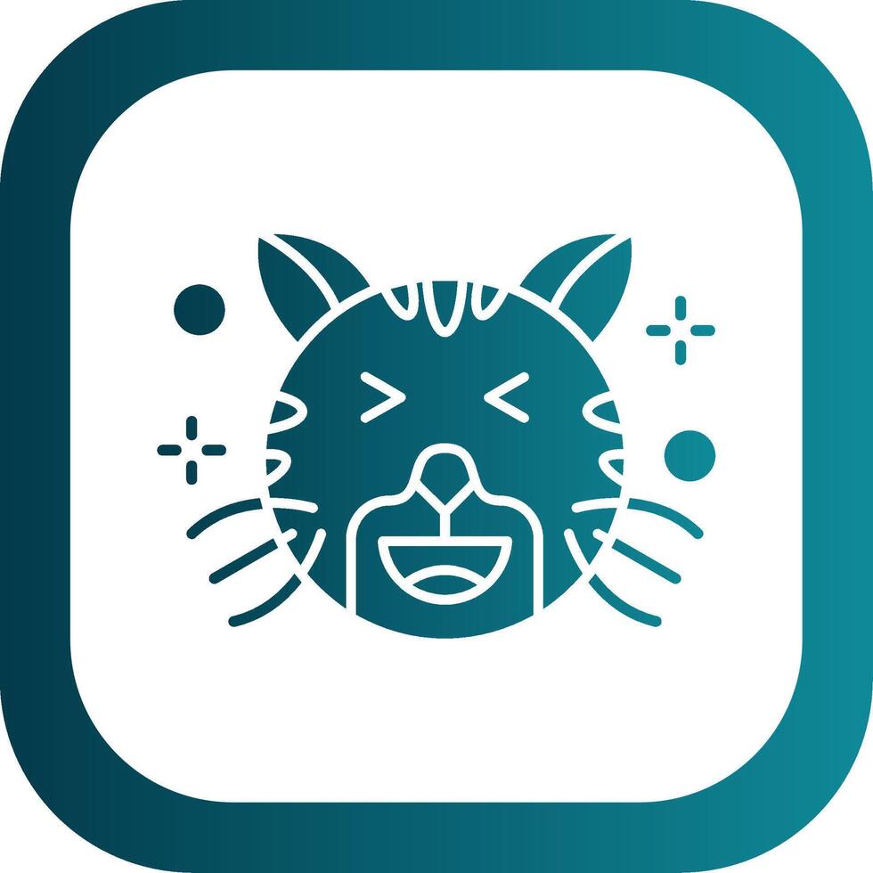 Laugh Glyph Gradient Round Corner Icon vector