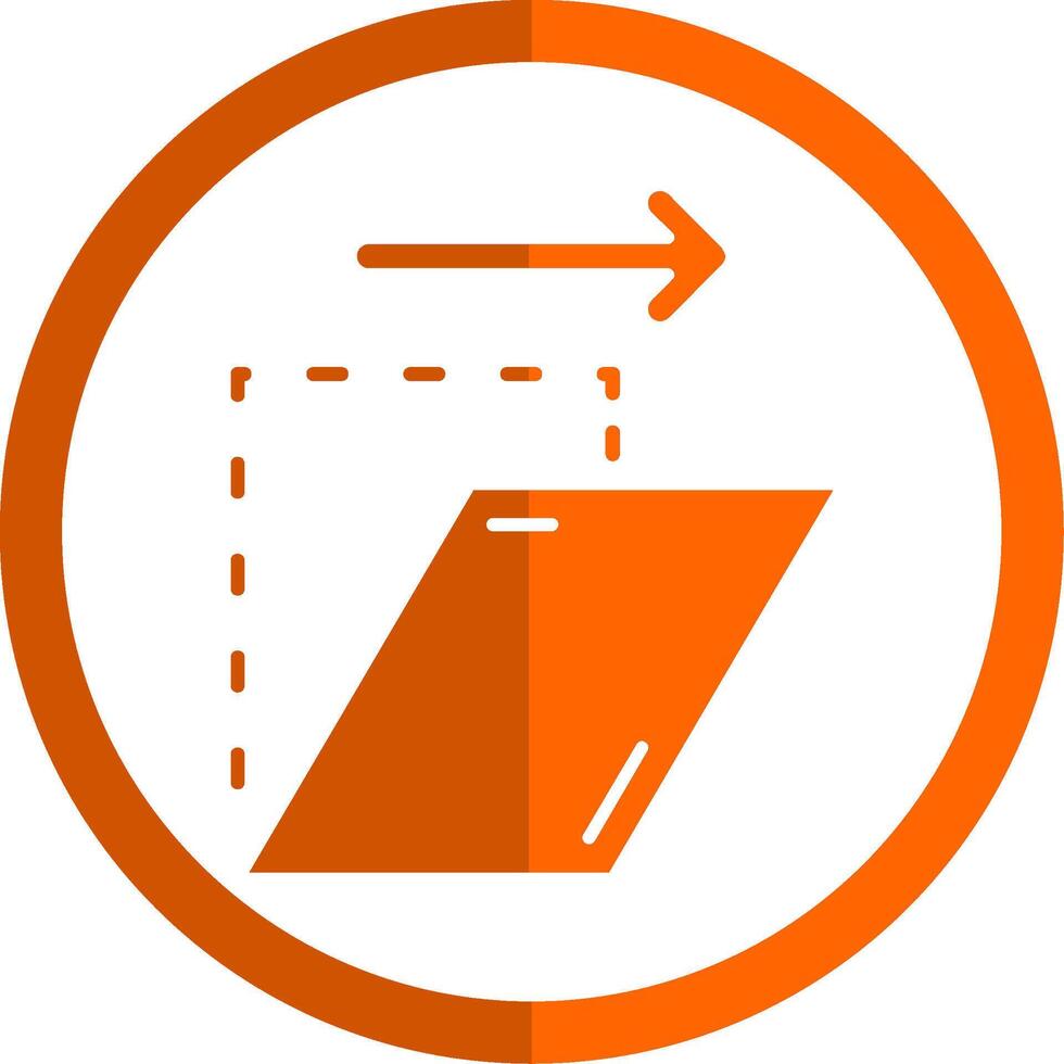 Shear Glyph Orange Circle Icon vector