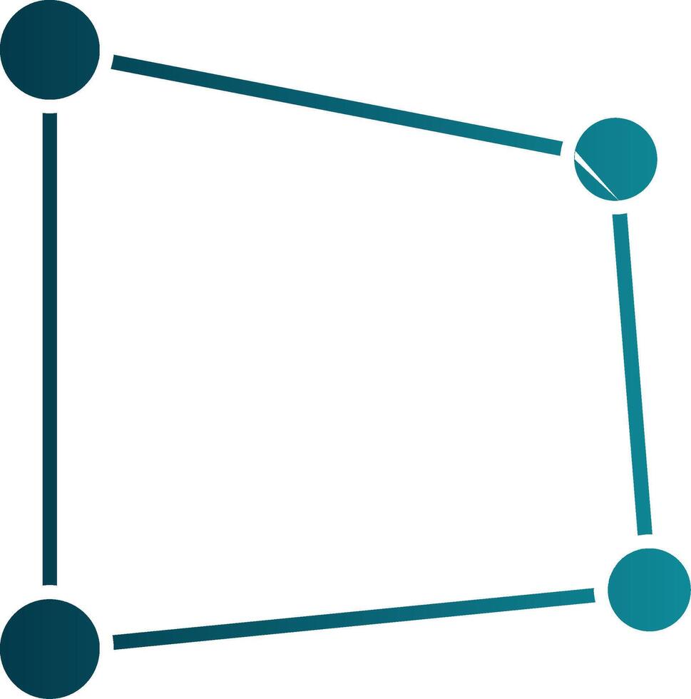 Perspective Glyph Gradient Round Corner Icon vector