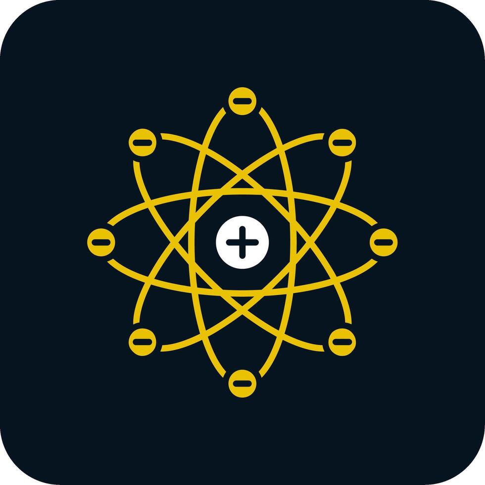 Atom Glyph Two Color Icon vector
