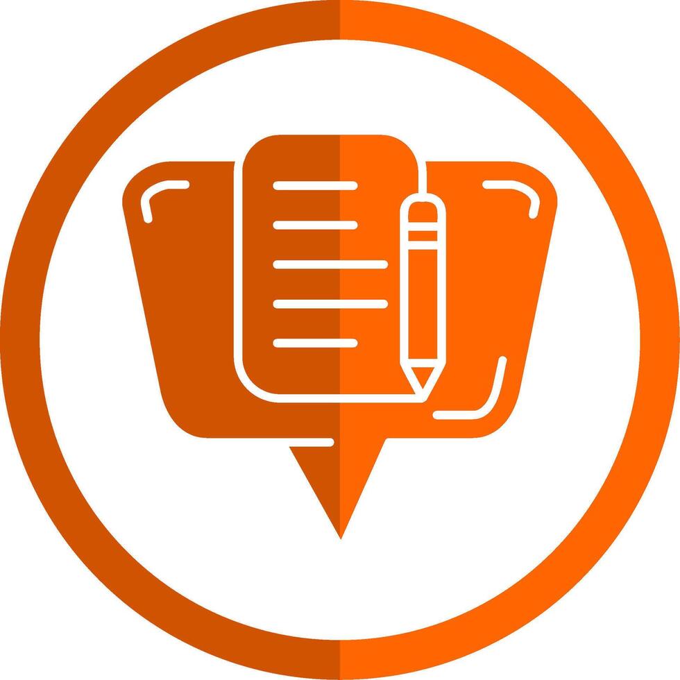 Edit Glyph Orange Circle Icon vector