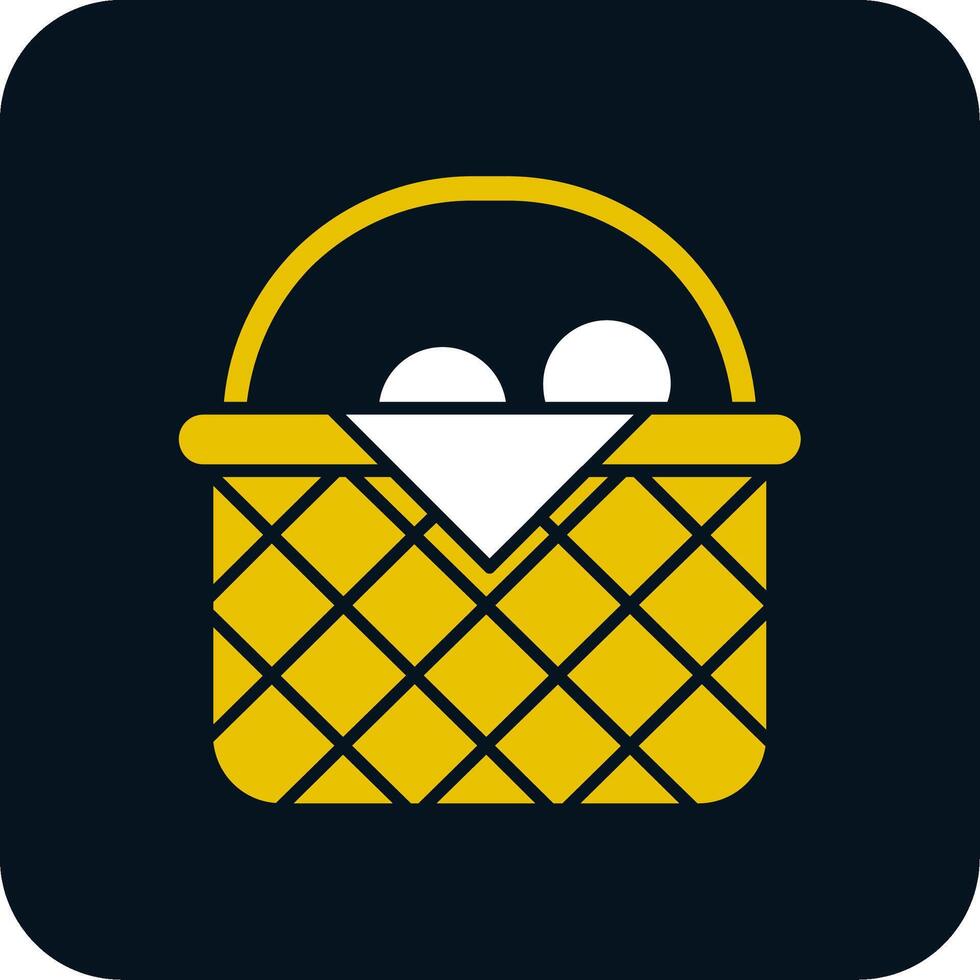 Basket Glyph Two Color Icon vector