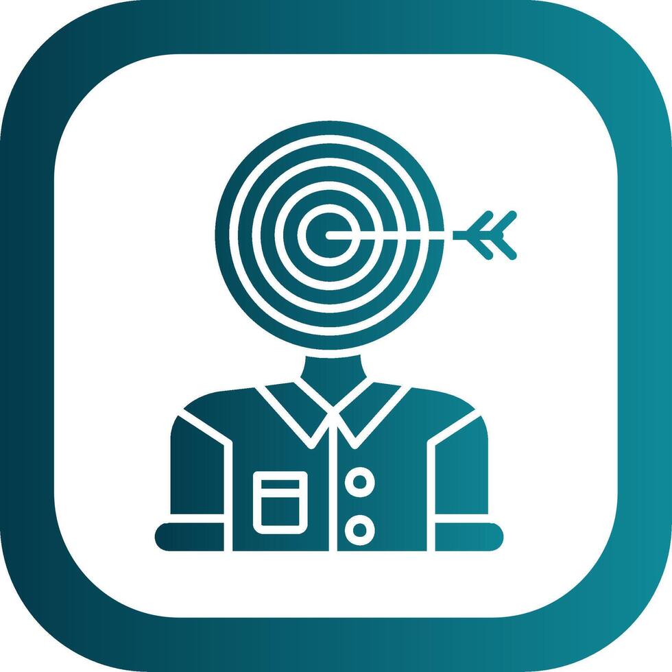 Audience Glyph Gradient Round Corner Icon vector