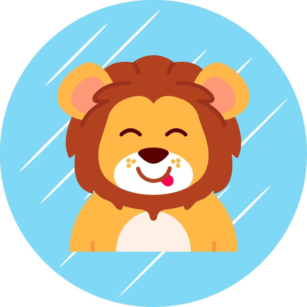 Tongue Flat Blue Circle Icon vector