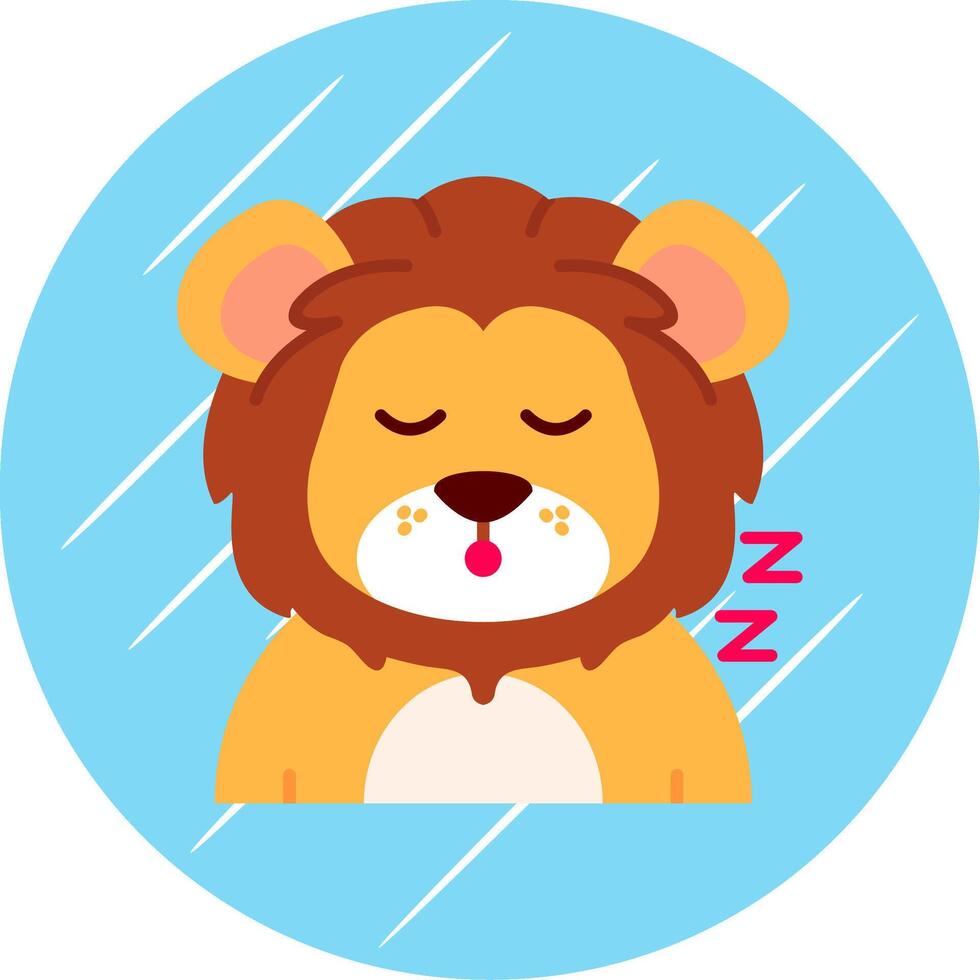 Sleep Flat Blue Circle Icon vector