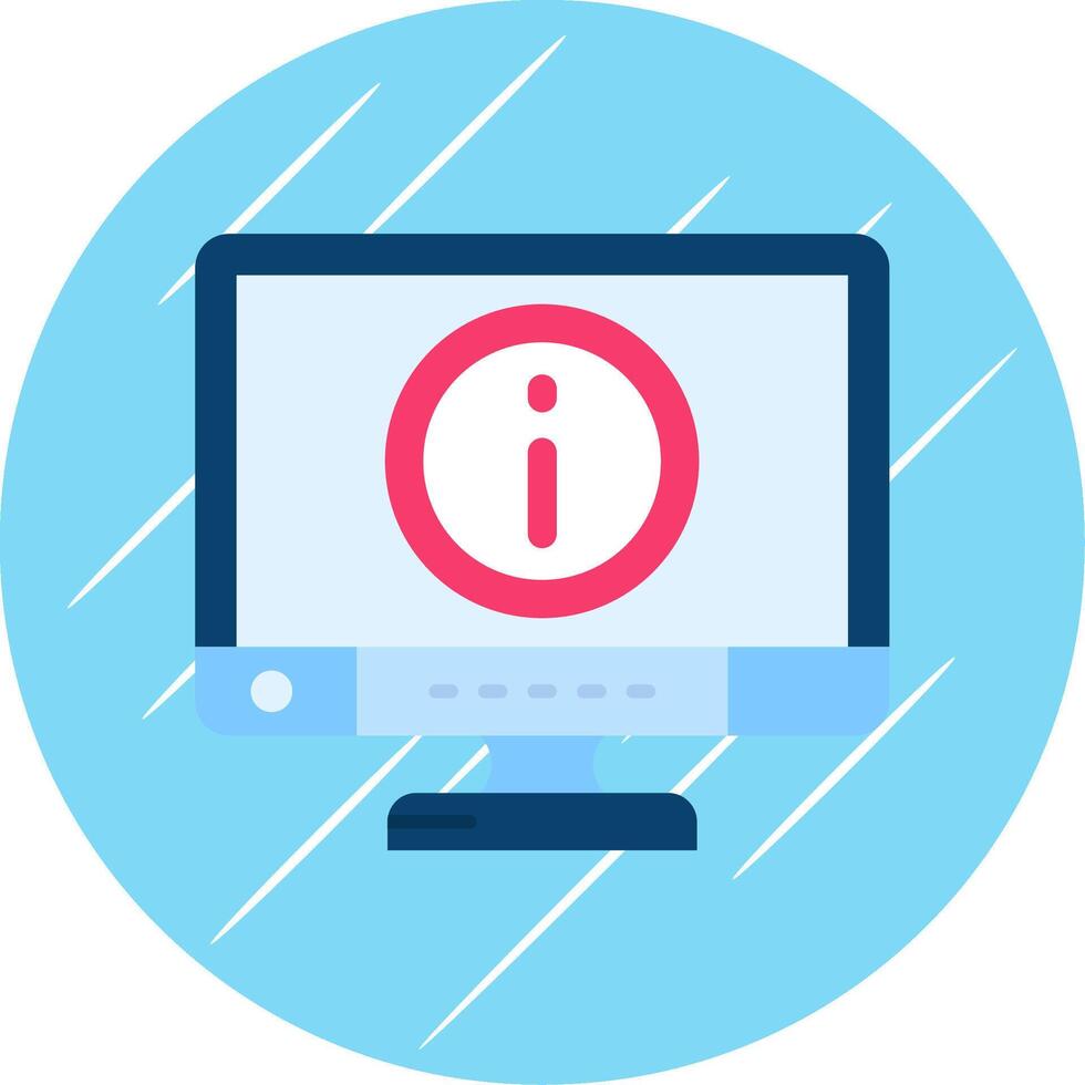 Info Flat Blue Circle Icon vector