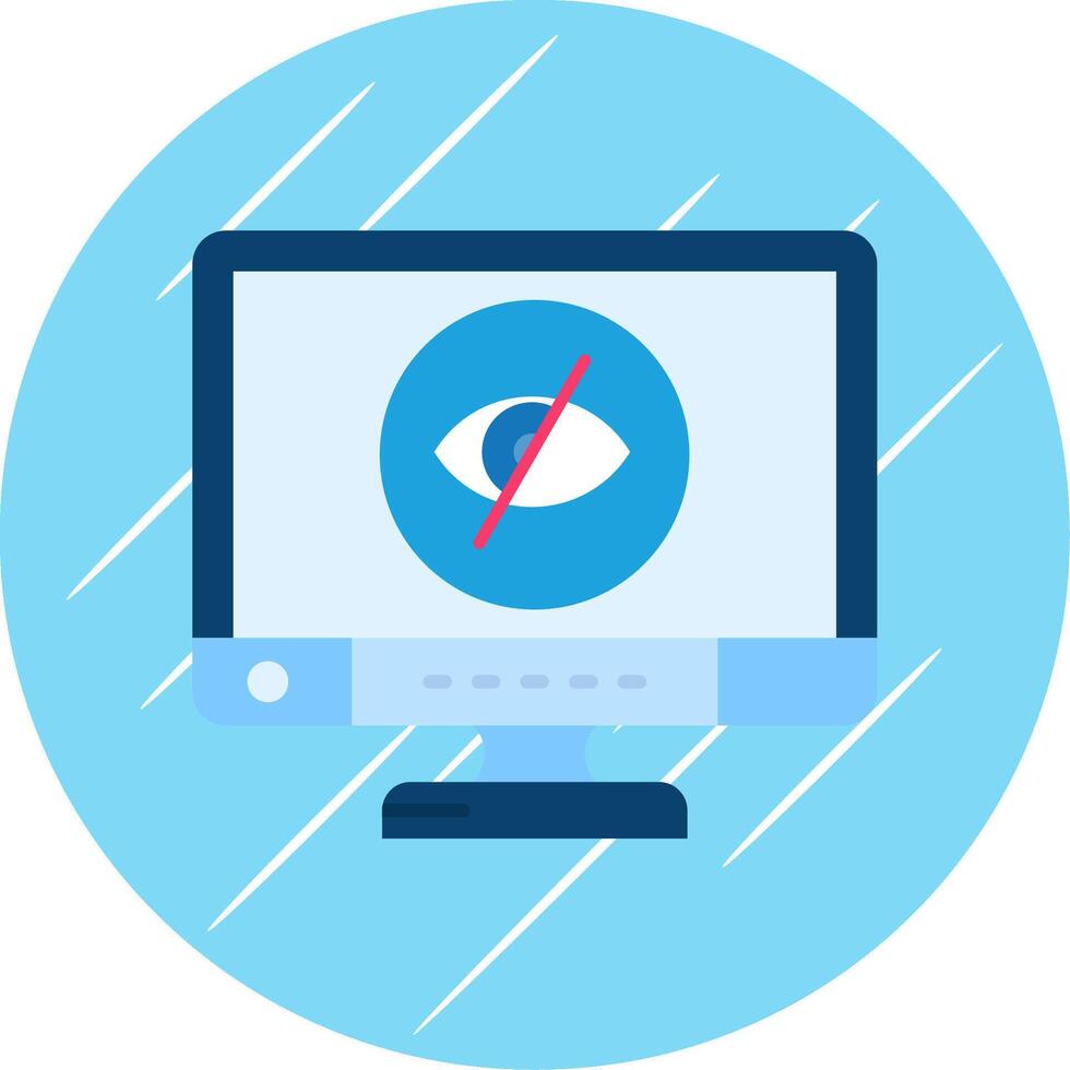 Disabled Flat Blue Circle Icon vector