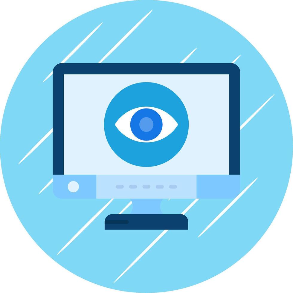 View Flat Blue Circle Icon vector
