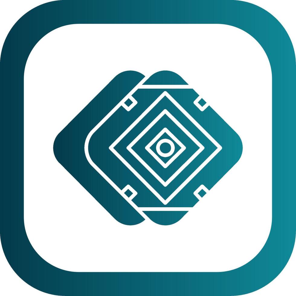 Kerchief Glyph Gradient Round Corner Icon vector
