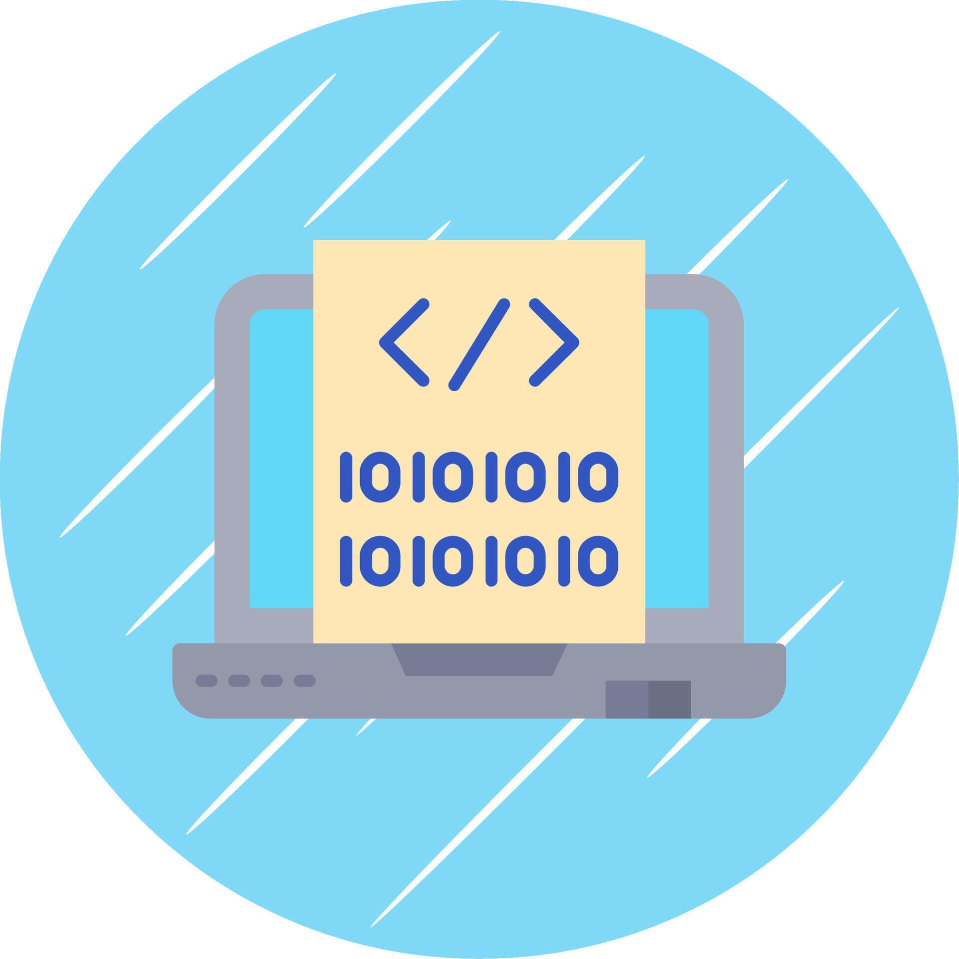 Code Flat Blue Circle Icon 41690598 Vector Art at Vecteezy