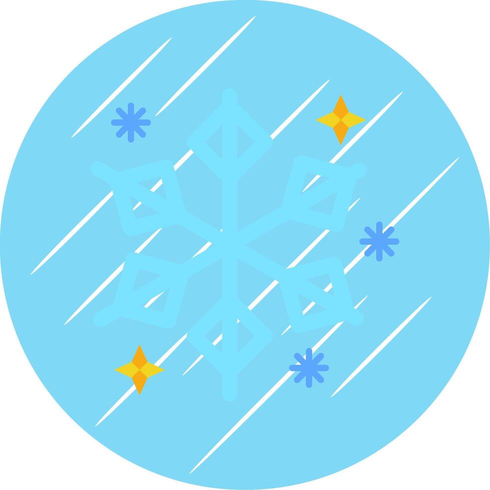 Winter Flat Blue Circle Icon vector