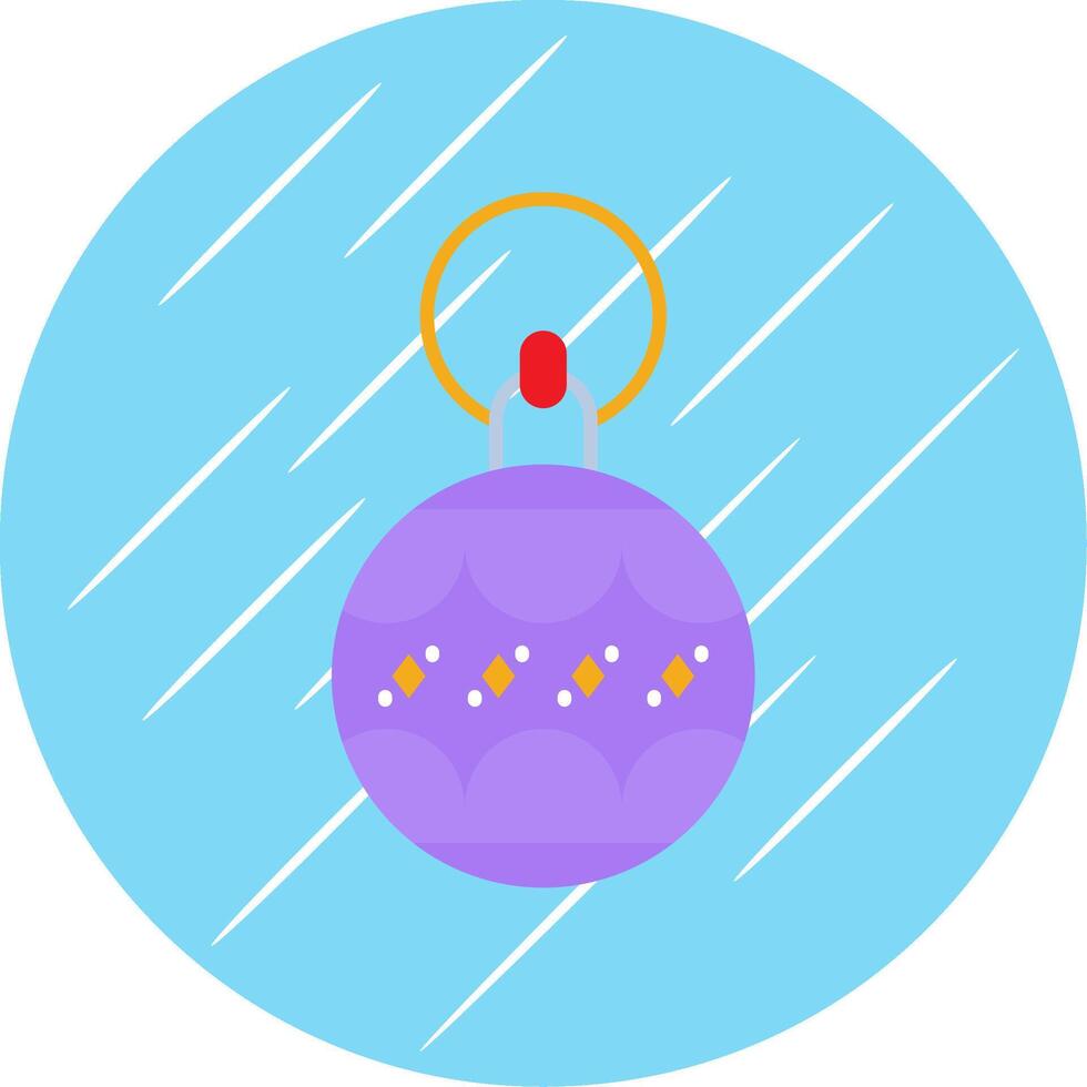 Bauble Flat Blue Circle Icon vector