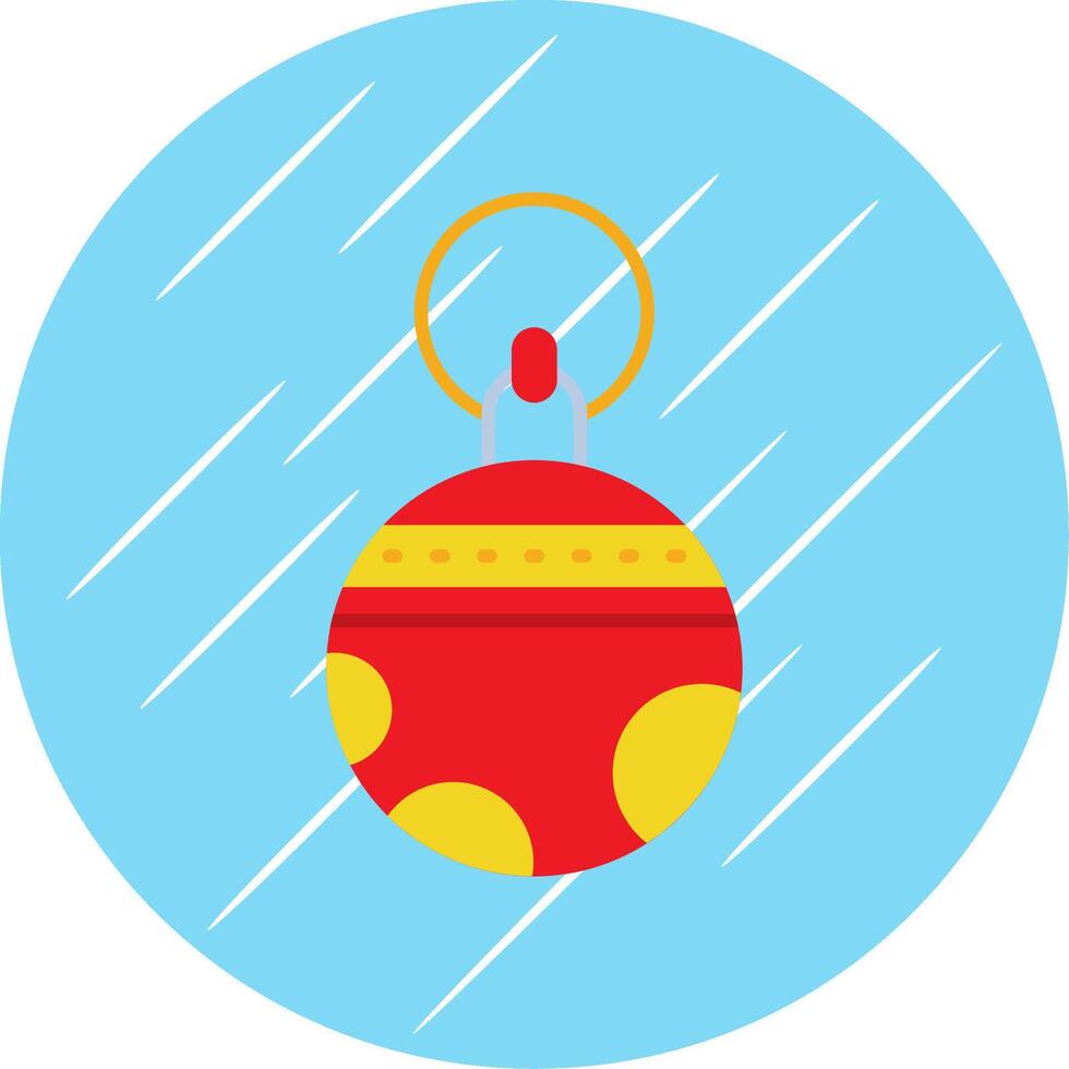 Bauble Flat Blue Circle Icon vector