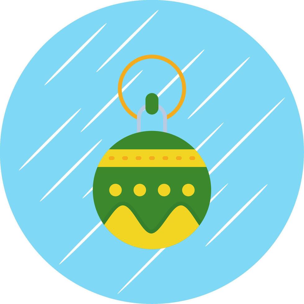 Bauble Flat Blue Circle Icon vector