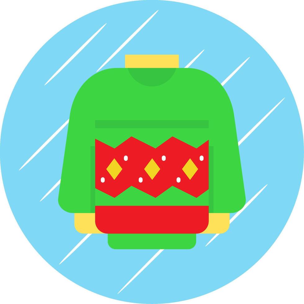 Sweater Flat Blue Circle Icon vector