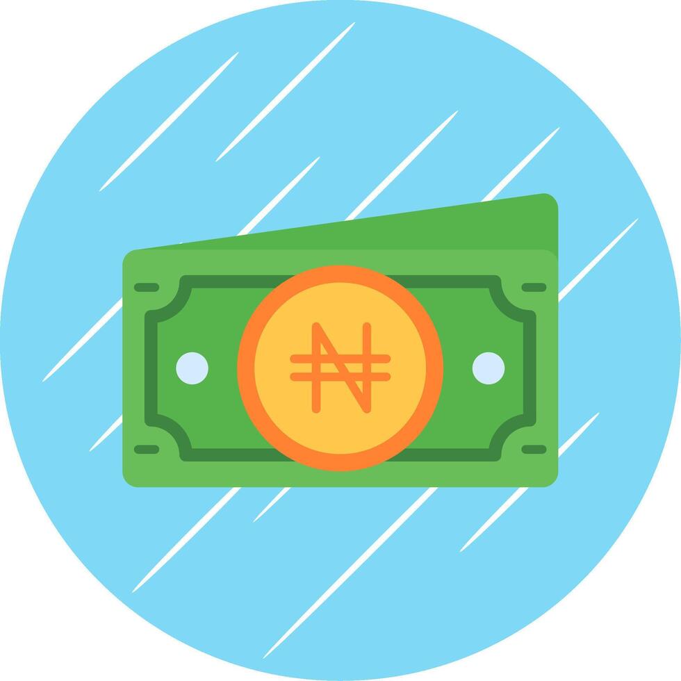 naira plano azul circulo icono vector