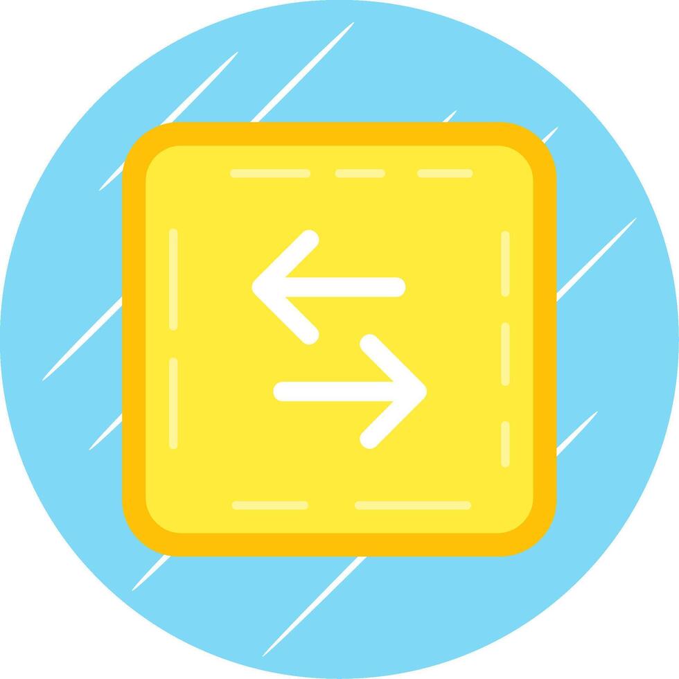 Swap Flat Blue Circle Icon vector
