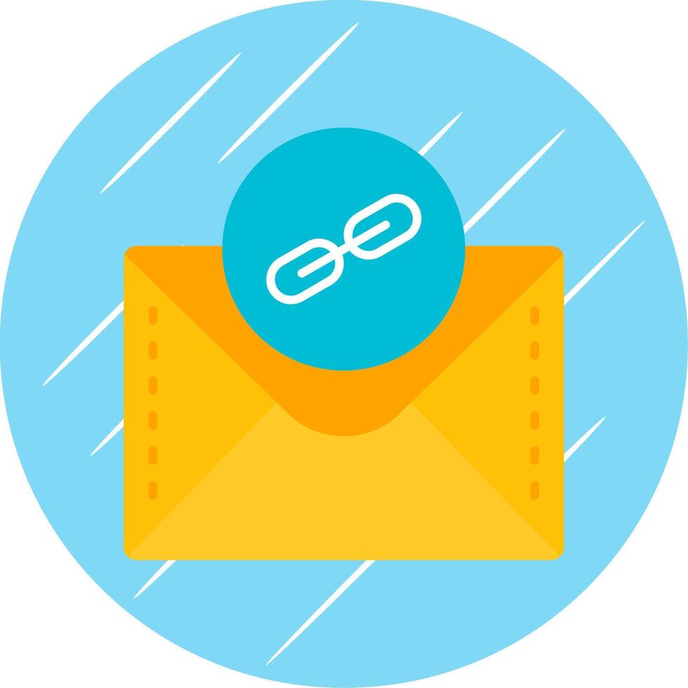 Link Flat Blue Circle Icon vector
