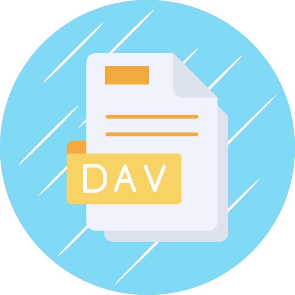 Dav Flat Blue Circle Icon vector