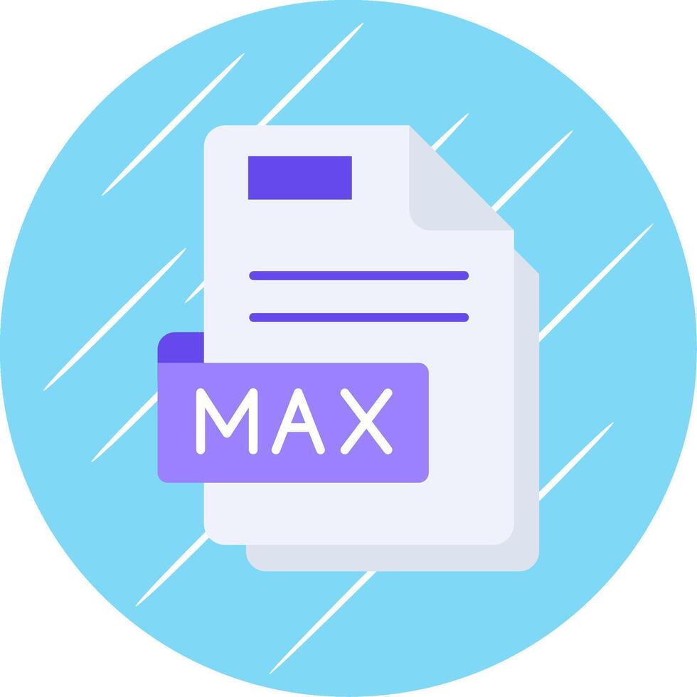 Max Flat Blue Circle Icon vector