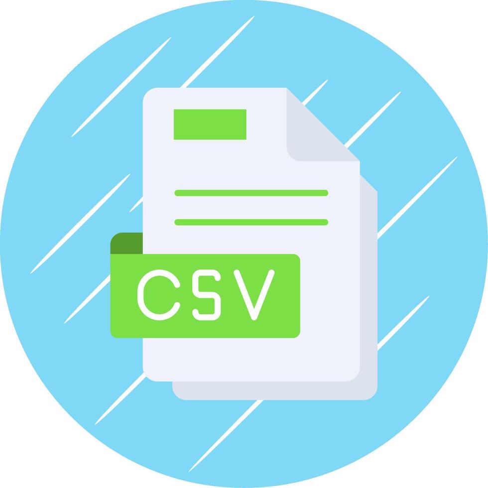 Csv Flat Blue Circle Icon vector