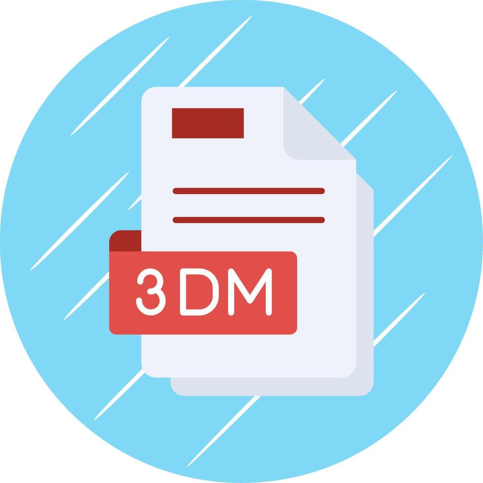 3dm Flat Blue Circle Icon vector