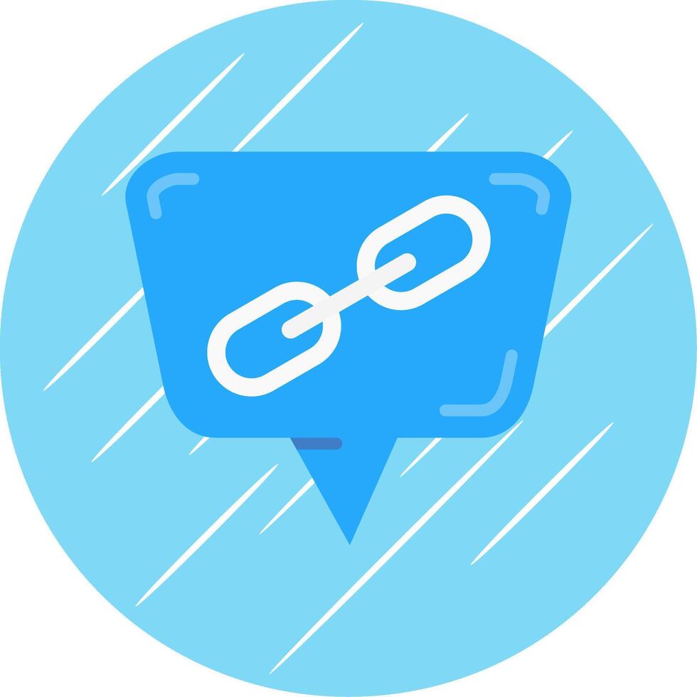 Link Flat Blue Circle Icon vector