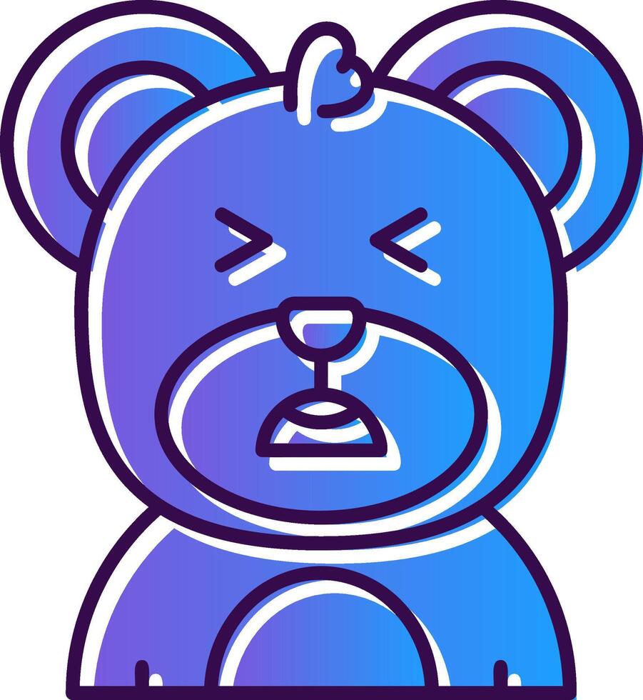 Anguish Gradient Filled Icon vector