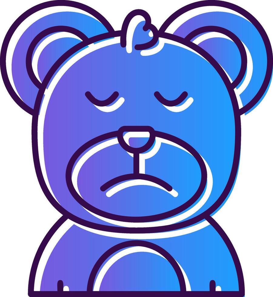 Sad Gradient Filled Icon vector