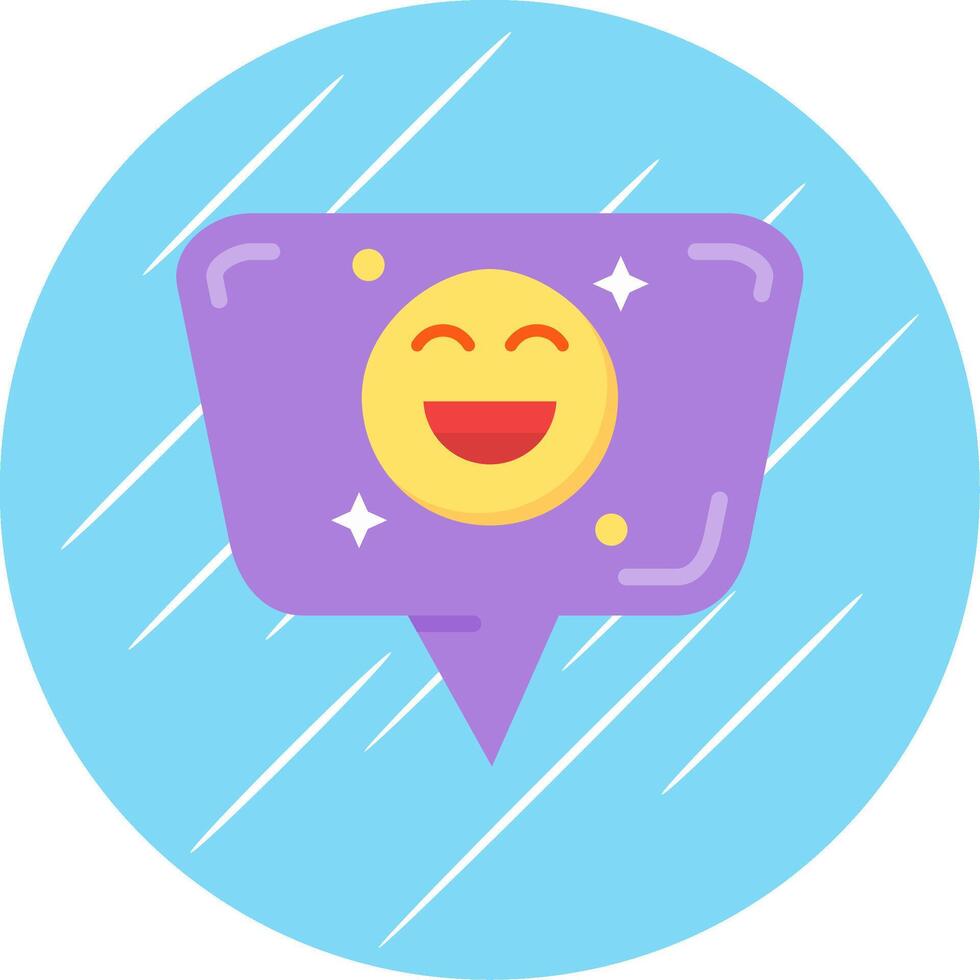 emoji plano azul circulo icono vector