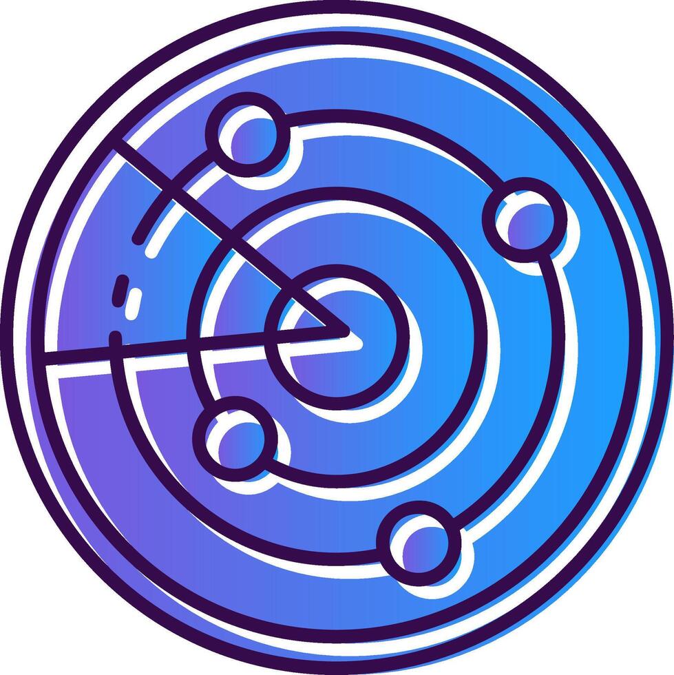 Radar Gradient Filled Icon vector