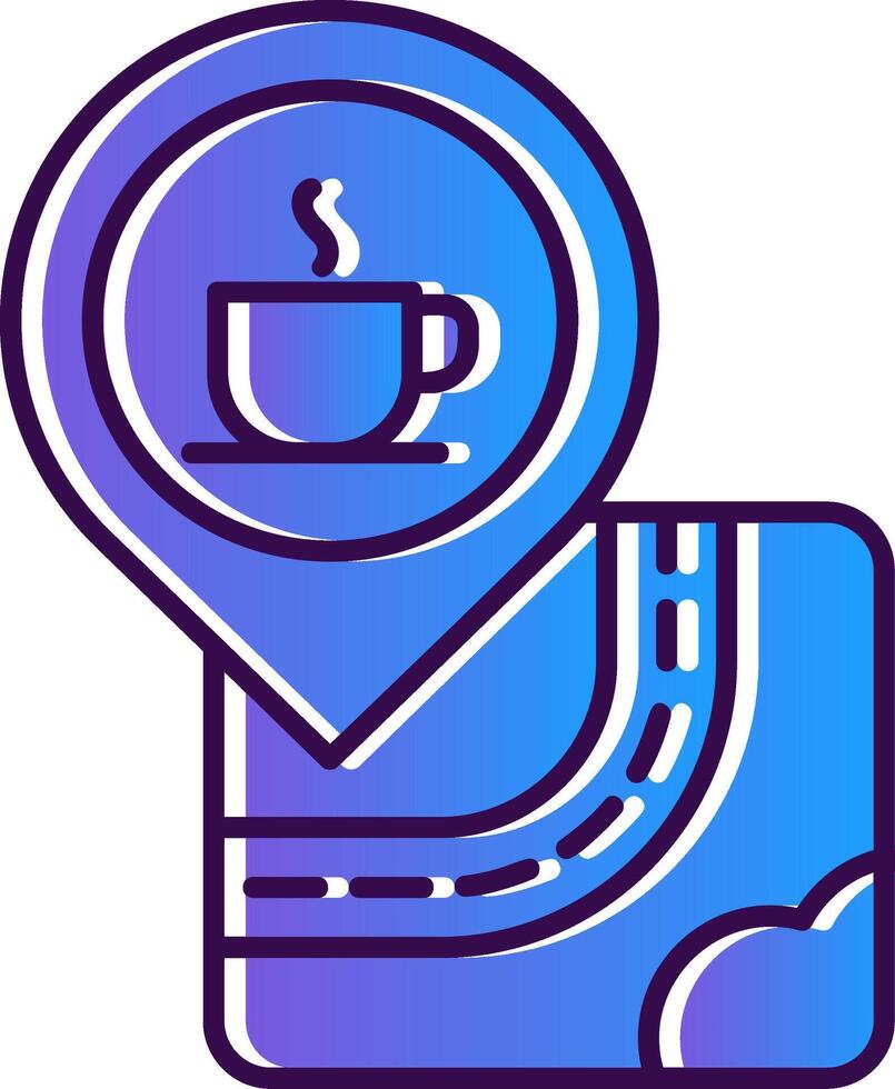 Cafe Gradient Filled Icon vector