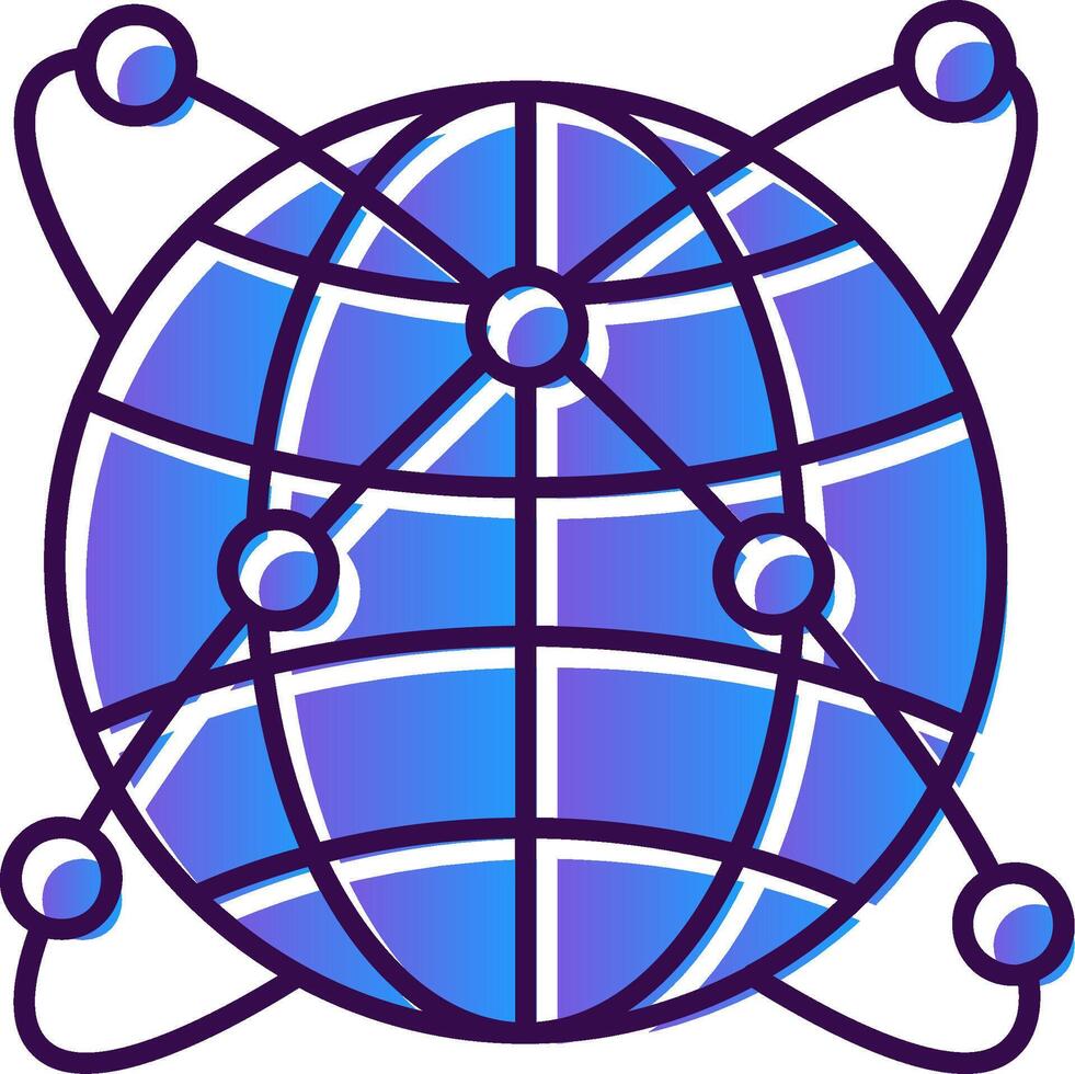 Internet Gradient Filled Icon vector